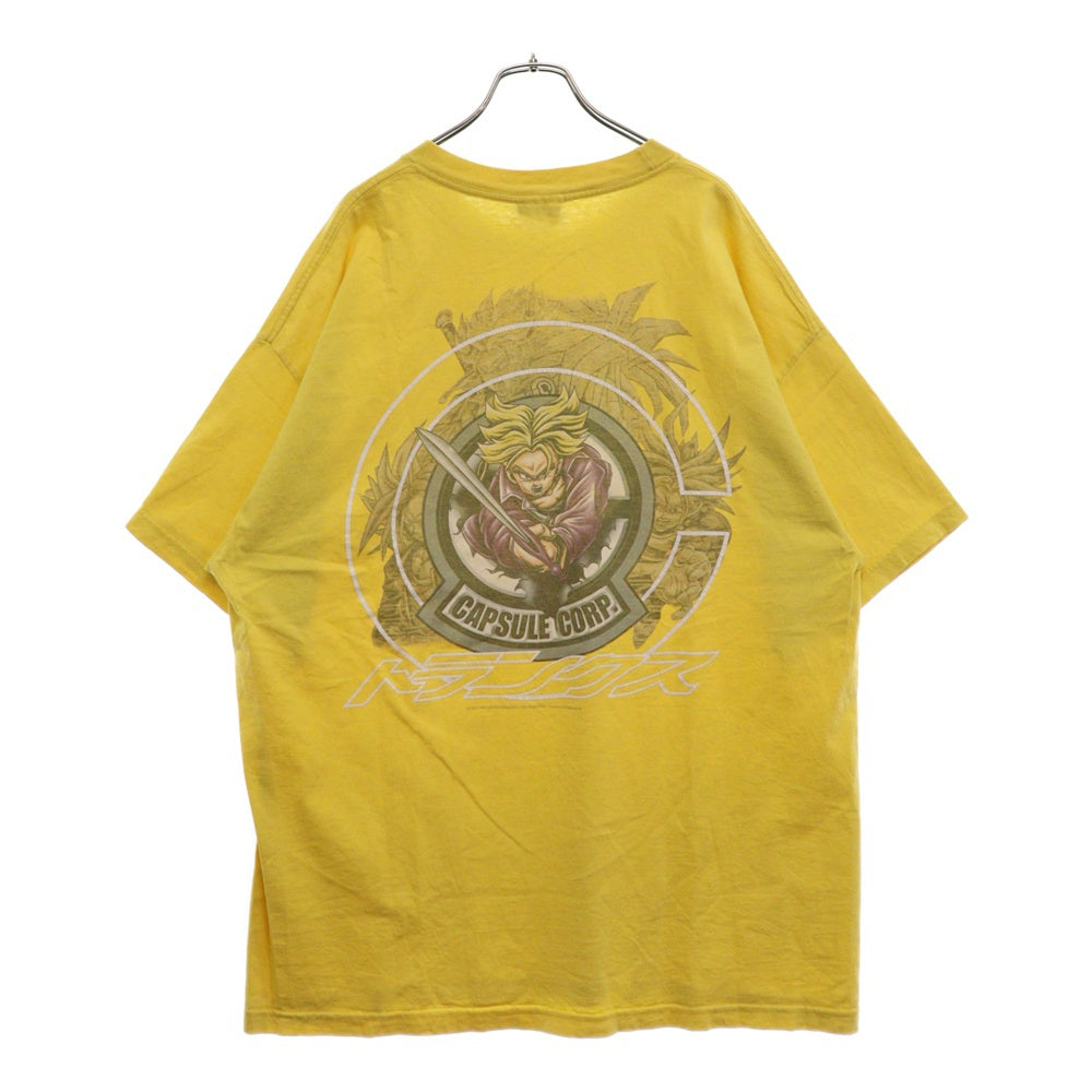 VINTAGE(ヴィンテージ) 00s DRAGONBALL CAPSULE CORP Trunks ドラゴンボール トランクス 両面プリント Tシャツ 半袖 カットソー イエロー