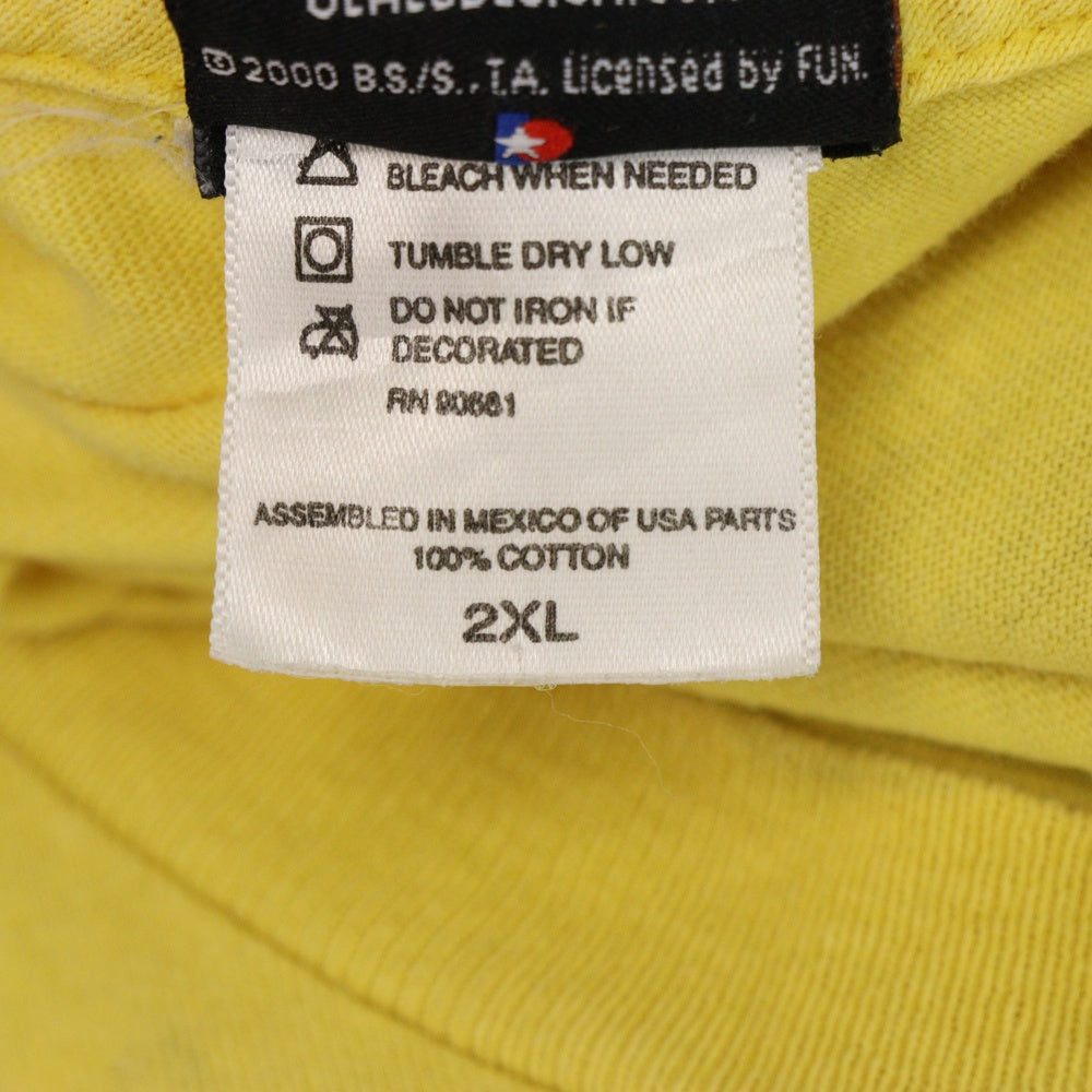 VINTAGE(ヴィンテージ) 00s DRAGONBALL CAPSULE CORP Trunks ドラゴンボール トランクス 両面プリント Tシャツ 半袖 カットソー イエロー