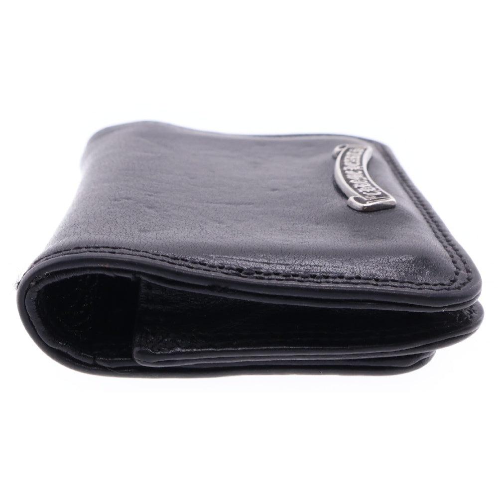 CHROME HEARTS(クロムハーツ) CARD CASE グロメット付きレザーカードケース ブラック/シルバー