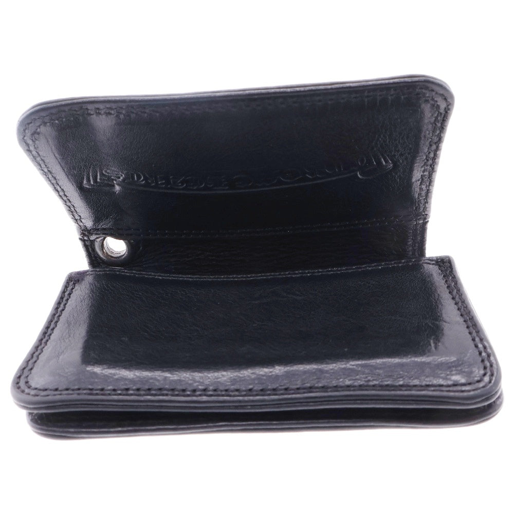 CHROME HEARTS(クロムハーツ) CARD CASE グロメット付きレザーカードケース ブラック/シルバー