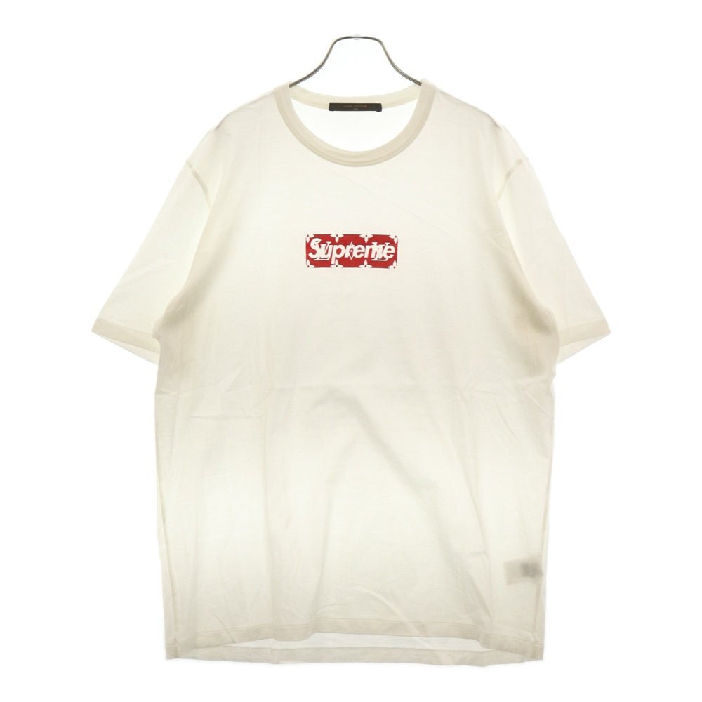 LOUIS VUITTON(ルイヴィトン) 17AW ×SUPREME Box Logo Tee シュプリーム モノグラムボックスロゴ 半袖Tシャツカットソー ホワイト HDY92WJC8 413N