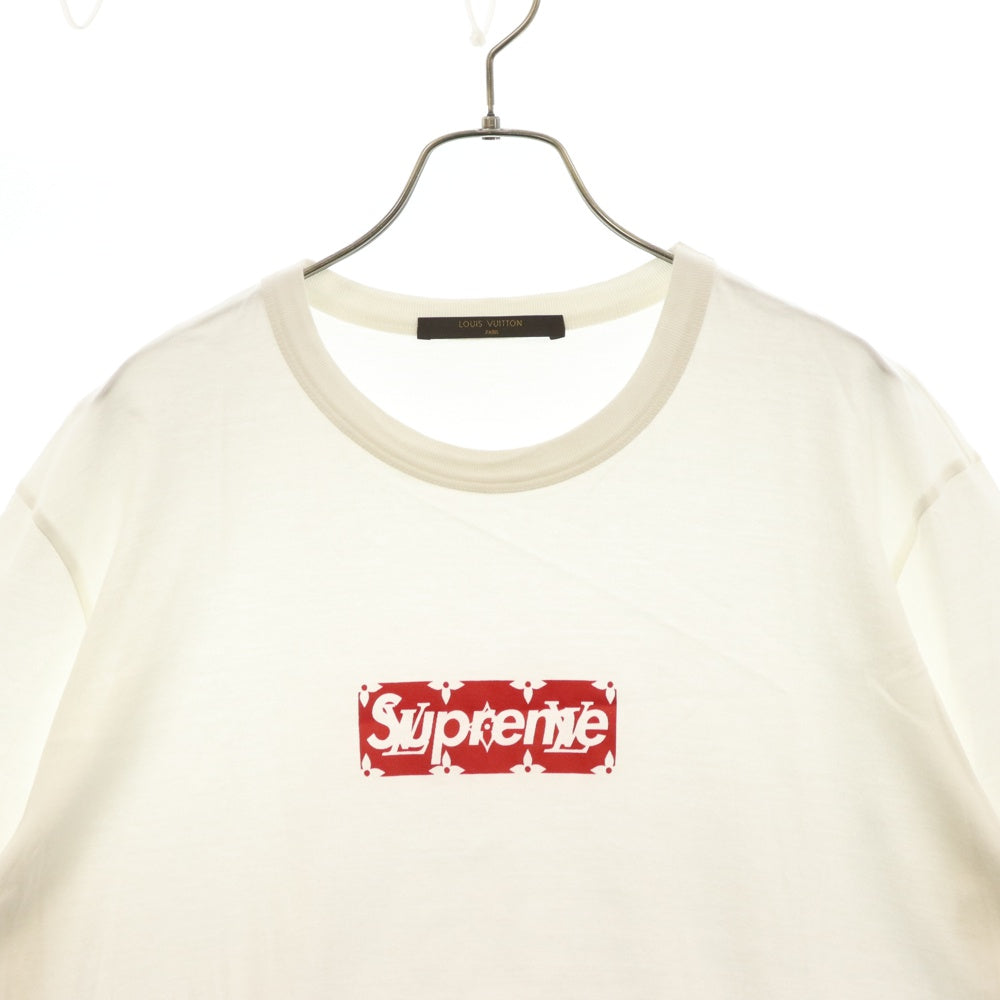 LOUIS VUITTON(ルイヴィトン) 17AW ×SUPREME Box Logo Tee シュプリーム モノグラムボックスロゴ 半袖Tシャツカットソー ホワイト HDY92WJC8 413N
