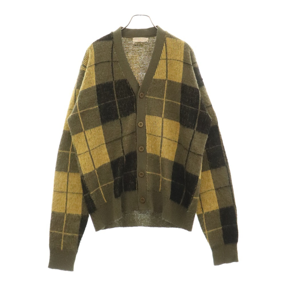 VINTAGE(ヴィンテージ) 60-70s Orlon Acrylic Cardigan チェック柄 アクリルニットカーディガン マルチ