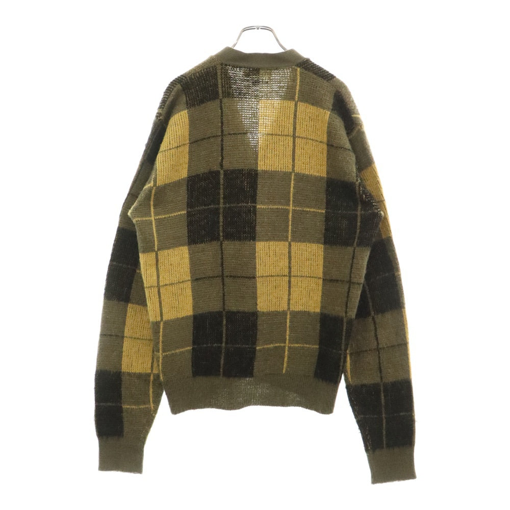 VINTAGE(ヴィンテージ) 60-70s Orlon Acrylic Cardigan チェック柄 アクリルニットカーディガン マルチ
