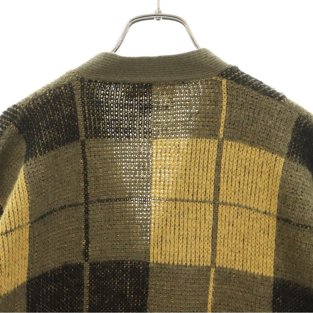 VINTAGE(ヴィンテージ) 60-70s Orlon Acrylic Cardigan チェック柄 アクリルニットカーディガン マルチ
