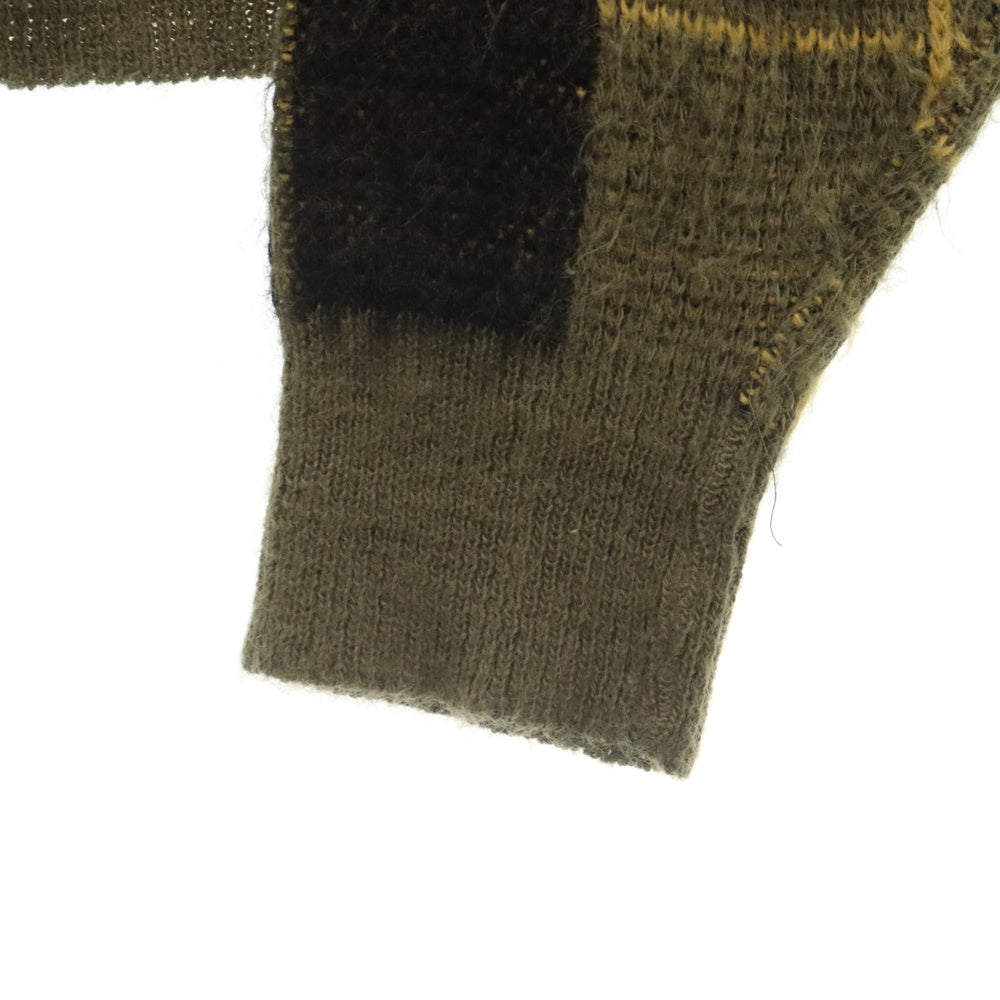 VINTAGE(ヴィンテージ) 60-70s Orlon Acrylic Cardigan チェック柄 アクリルニットカーディガン マルチ