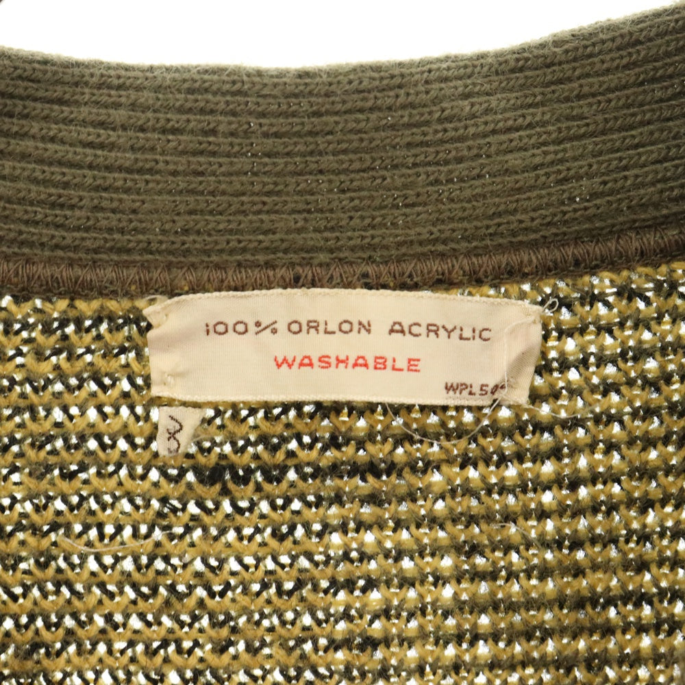 VINTAGE(ヴィンテージ) 60-70s Orlon Acrylic Cardigan チェック柄 アクリルニットカーディガン マルチ