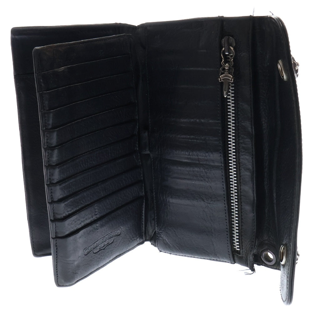 CHROME HEARTS(クロムハーツ) WAVE ウェーブ レザーウォレット 財布 シルバー