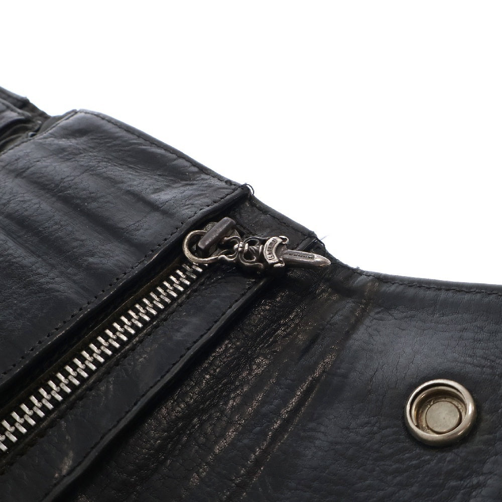 CHROME HEARTS(クロムハーツ) WAVE ウェーブ レザーウォレット 財布 シルバー