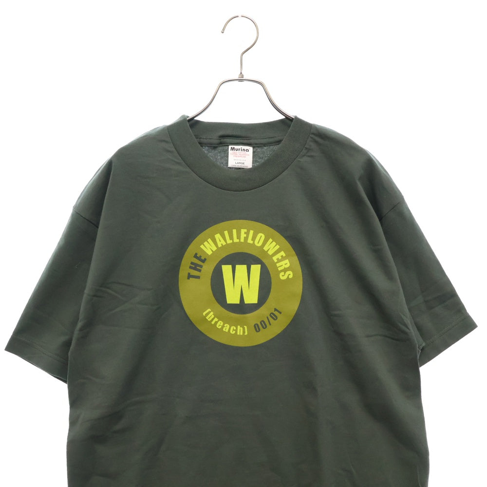 VINTAGE(ヴィンテージ) 00s THE WALLFLOWERS BREACH ザ・ウォールフラワーズ ブリーチ フロント プリント Tシャツ 半袖 カットソー グリーン