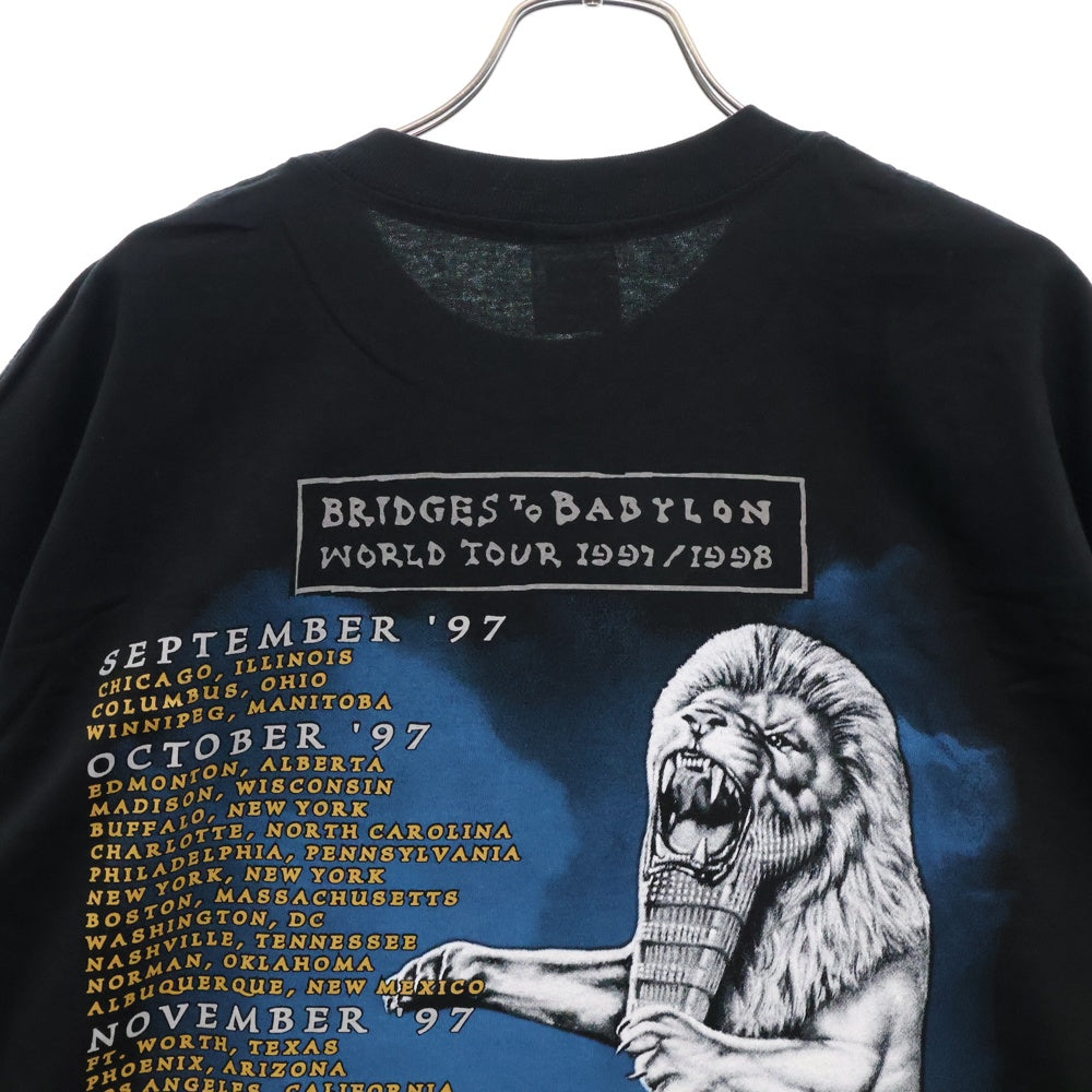 VINTAGE(ヴィンテージ) 90s The Rolling Stones Bridges to Babylon World Tour ローリングストーンズ ワールドツアー 半袖Tシャツ ブラック