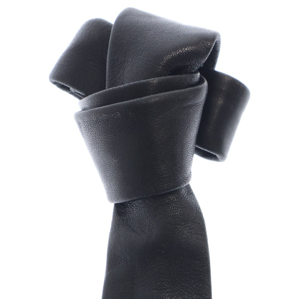 CHROME HEARTS(クロムハーツ) TIE NEK SKNNY LTHR CHプラスモチーフ レザーネクタイ ブラック