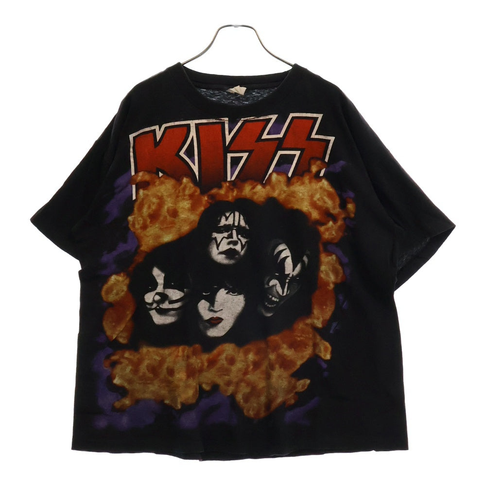 VINTAGE(ヴィンテージ) 90s KISS 両面プリント Tシャツ 半袖カットソー ブラック