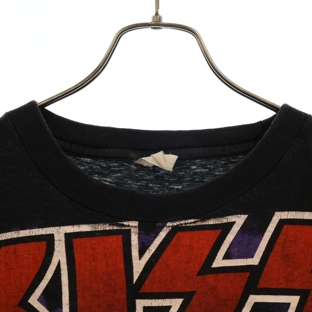 VINTAGE(ヴィンテージ) 90s KISS 両面プリント Tシャツ 半袖カットソー ブラック
