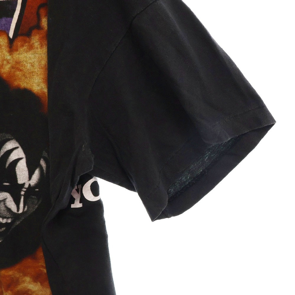 VINTAGE(ヴィンテージ) 90s KISS 両面プリント Tシャツ 半袖カットソー ブラック