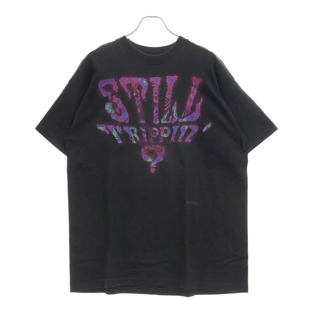 VINTAGE(ヴィンテージ) 90s STILL フロント プリント Tシャツ 半袖カットソー ブラック