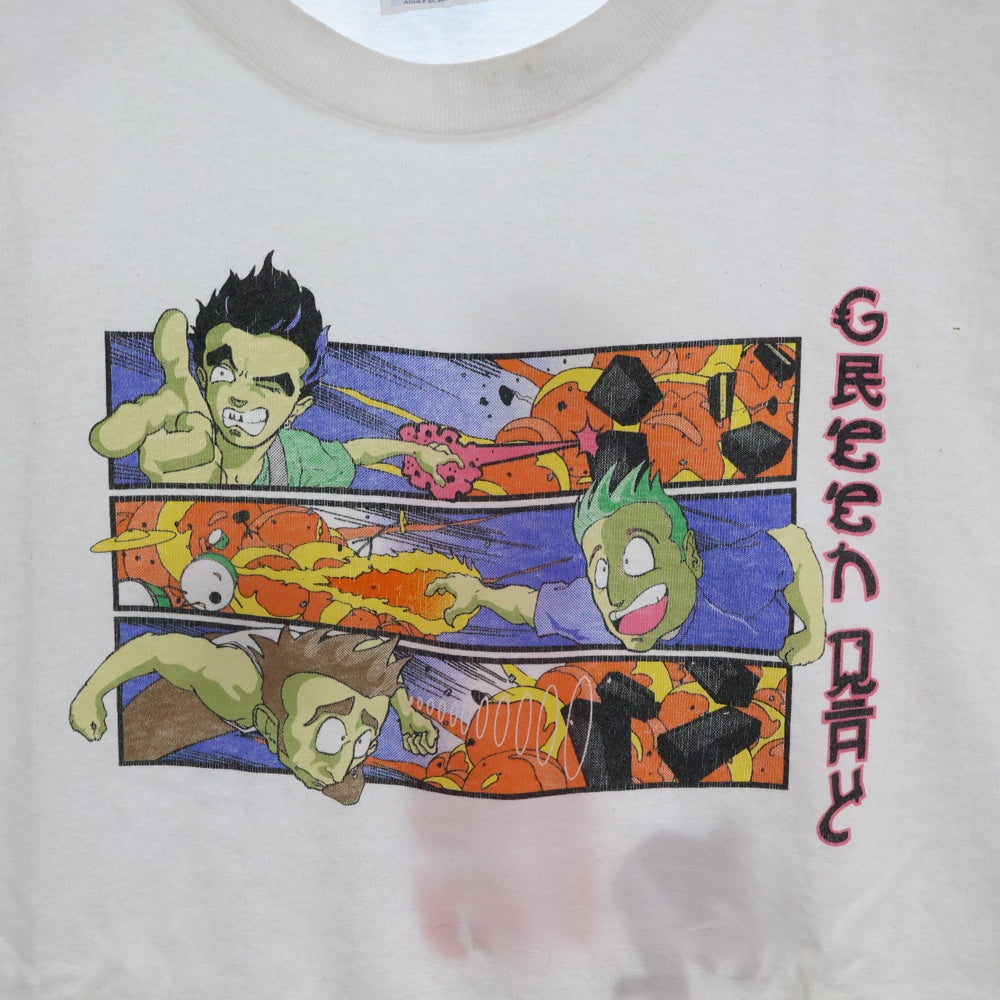 VINTAGE(ヴィンテージ) 00s GREEN DAY 両面プリント Tシャツ 半袖カットソー ホワイト