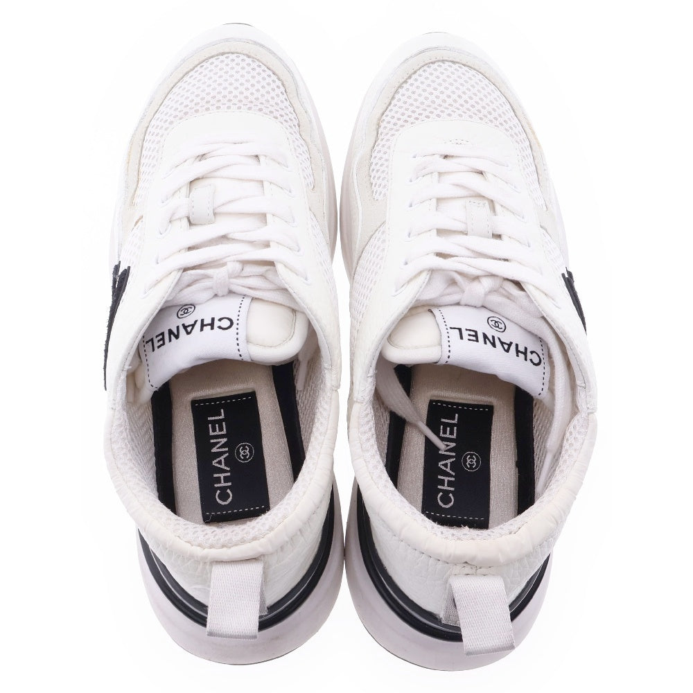 CHANEL(シャネル) 21SS CC Logo Trainer G37491 CC ロゴメッシュ ローカットスニーカー シューズ ホワイト