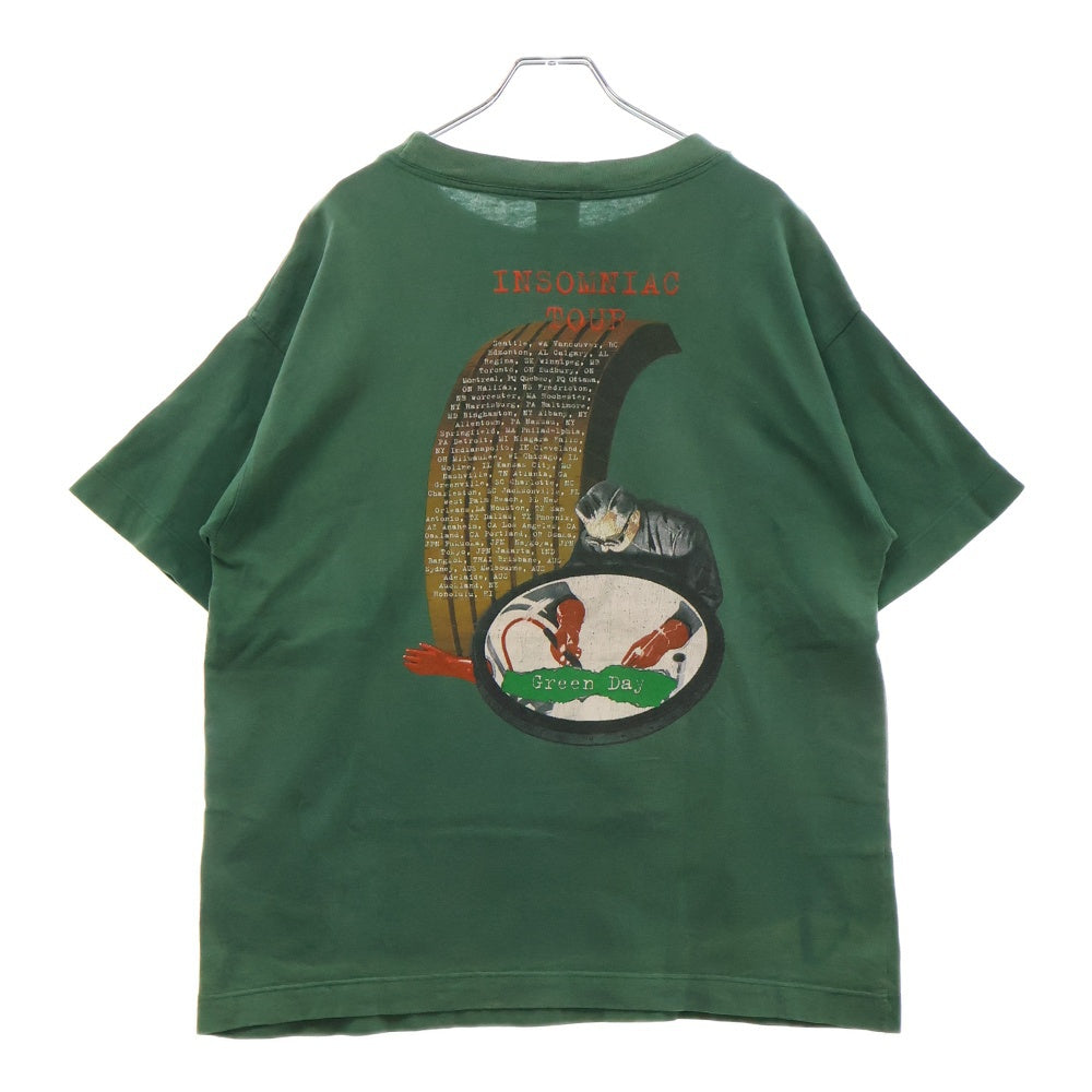 VINTAGE(ヴィンテージ) 90s GREEN DAY INSOMNIAC TEE グリーンデイ 両面プリント Tシャツ 半袖 カットソー グリーン