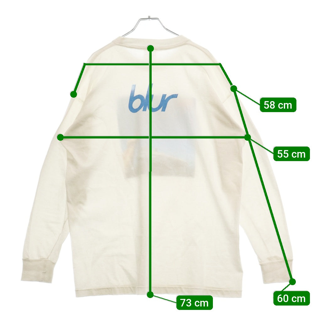 VINTAGE(ヴィンテージ) 90s BLUR THE GREAT ESCAPE L/S ブルー 両面プリント ロンT 長袖 カットソー ホワイト