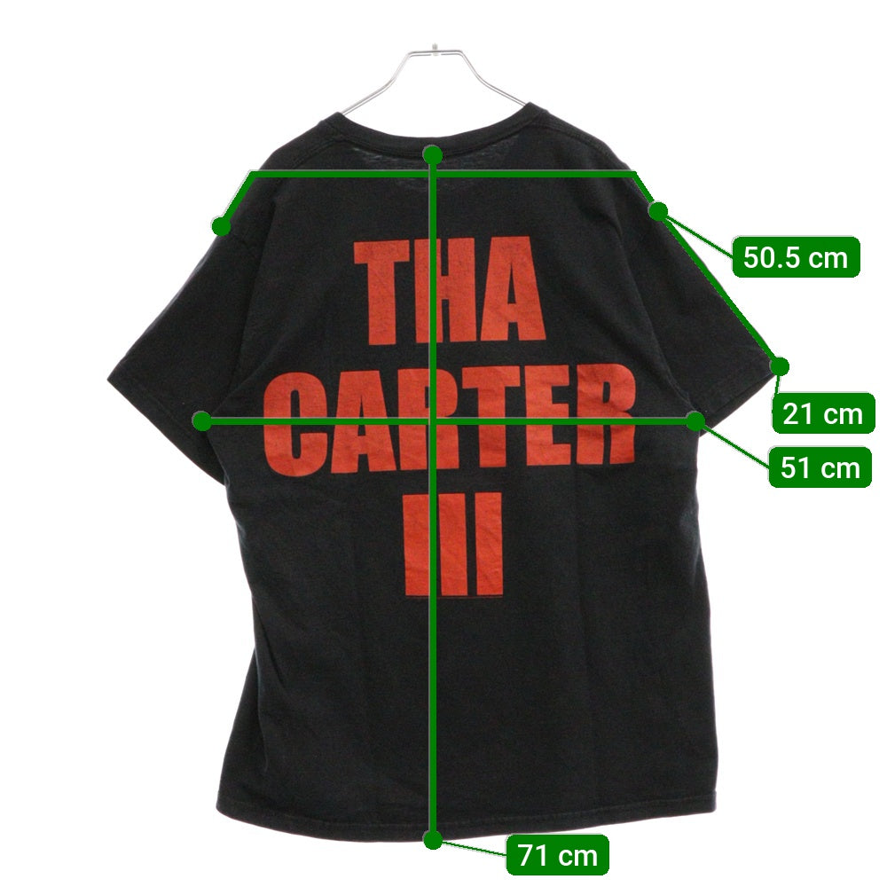 VINTAGE(ヴィンテージ) 90-00s Lil Wayne THA CARTER III TEE リル・ウェイン 両面プリント半袖Tシャツ カットソー ブラック