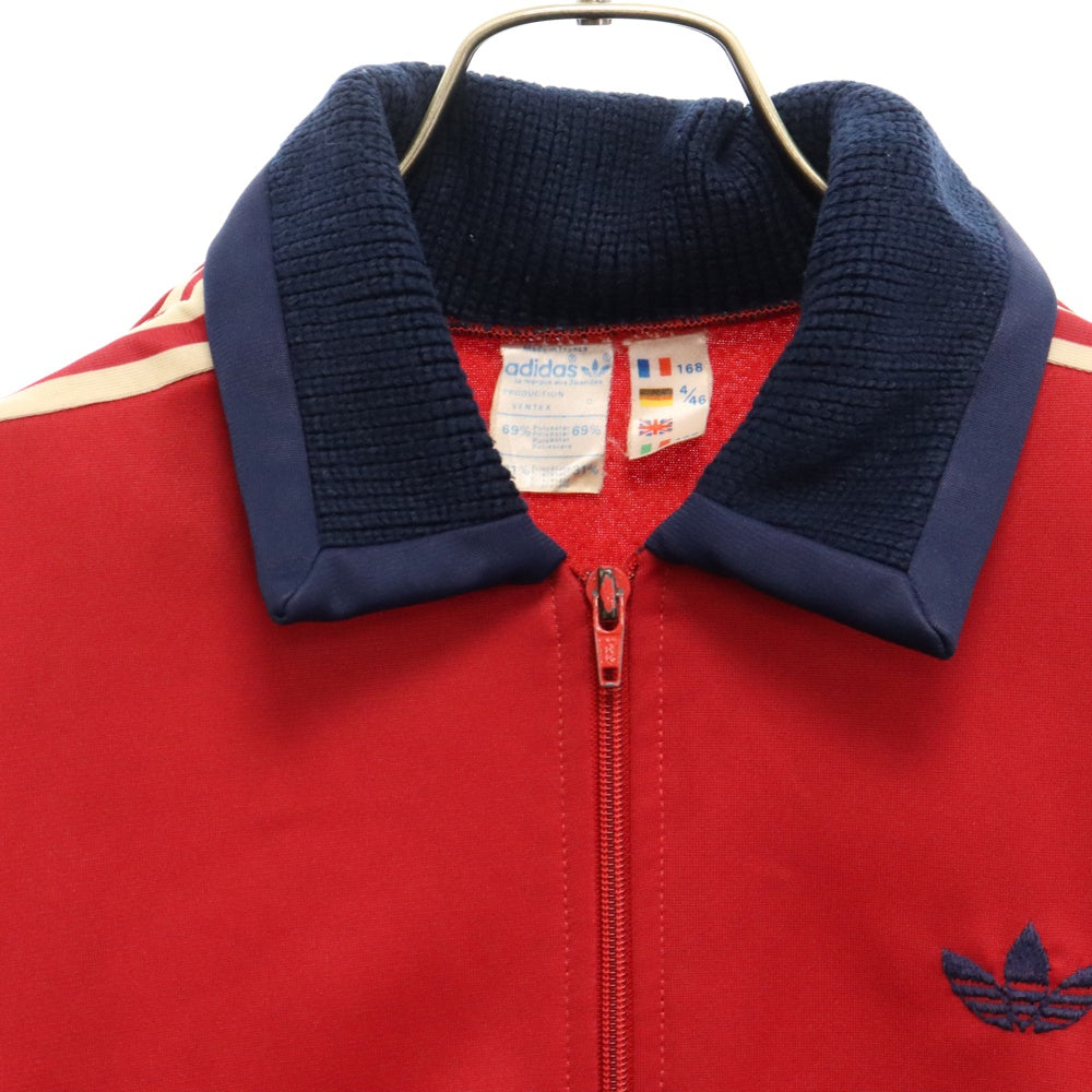 adidas(アディダス) 60s VENTEX カラードッキング バック フェルト ロゴ トラックジャケット Made in France ボルドー