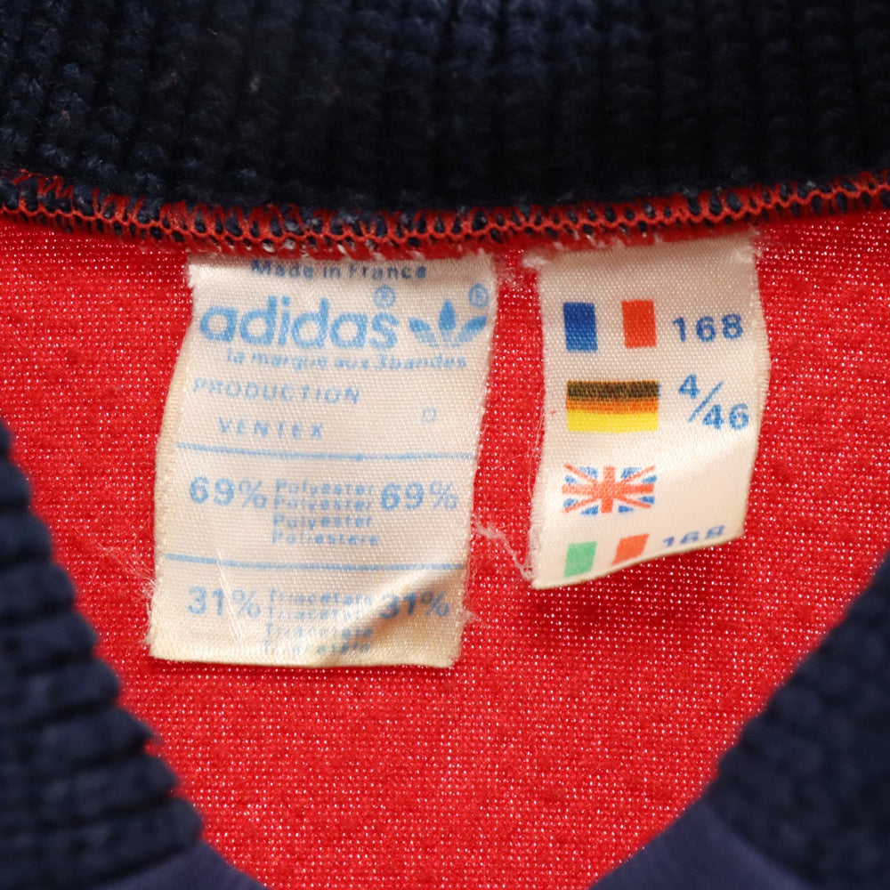 adidas(アディダス) 60s VENTEX カラードッキング バック フェルト ロゴ トラックジャケット Made in France ボルドー