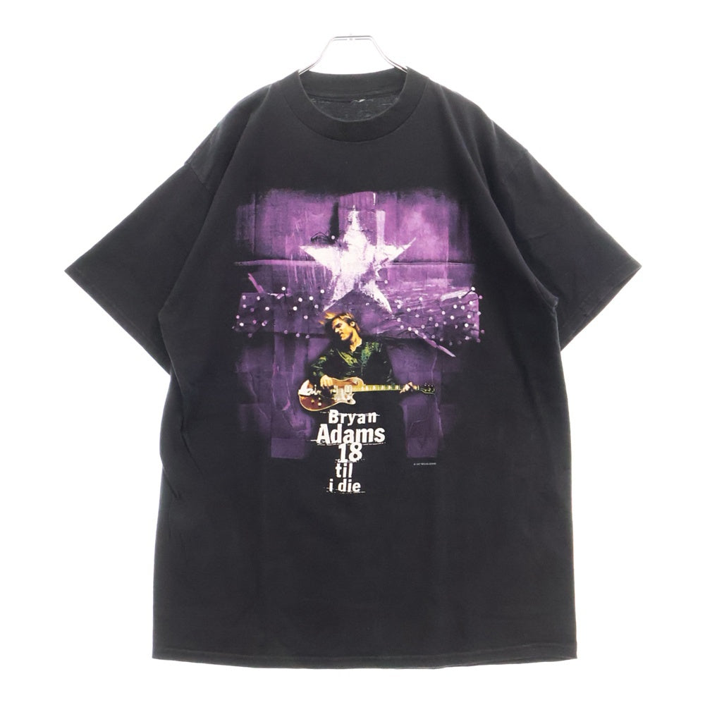 VINTAGE(ヴィンテージ) 90s BRYAN ADAMS ブライヤン アダムス 両面プリント Tシャツ 半袖カットソー ブラック