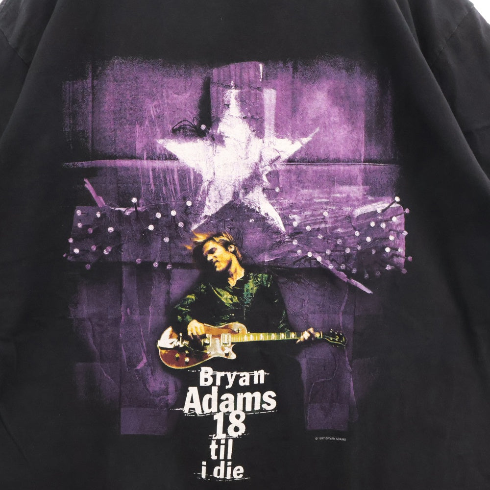 VINTAGE(ヴィンテージ) 90s BRYAN ADAMS ブライヤン アダムス 両面プリント Tシャツ 半袖カットソー ブラック