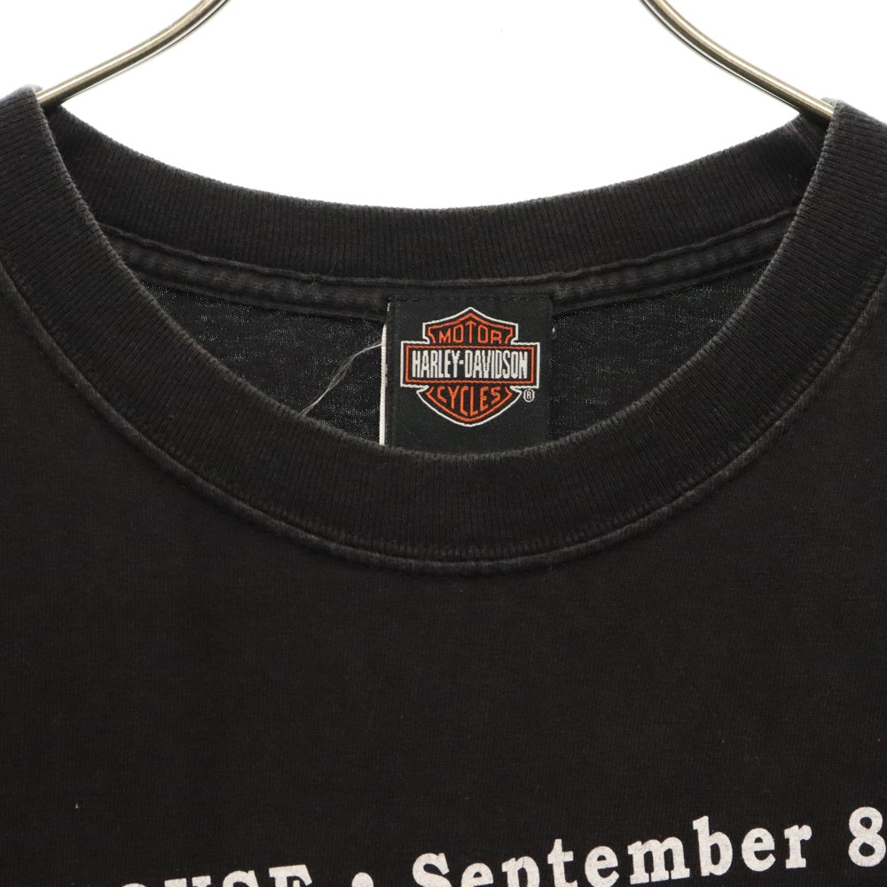 VINTAGE(ヴィンテージ) 00s HARLEY DAVIDSON ハーレーダビッドソン 両面プリント Tシャツ 半袖カットソー ブラック