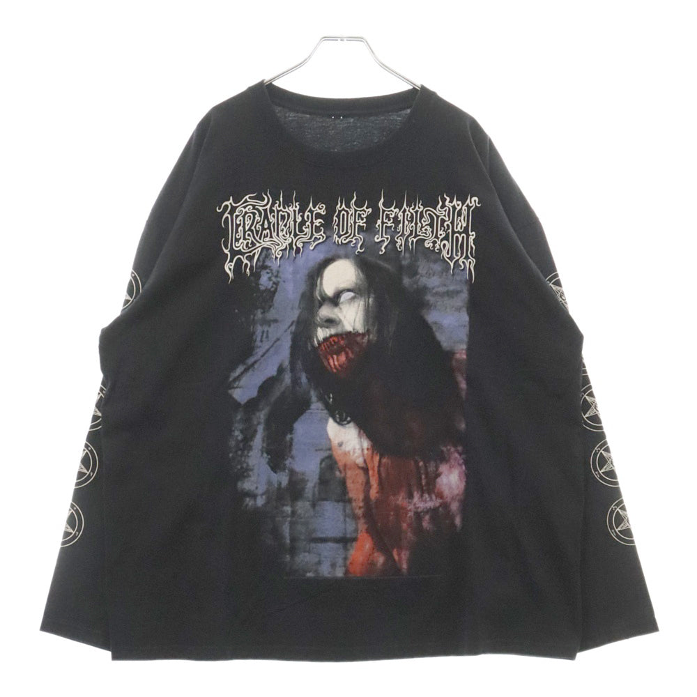 VINTAGE(ヴィンテージ) 00S CRADLE OF FILTH 2007 SUPREME VAMPYRIC EVIL L/S クレイドルオブフィルス 両面プリント 長袖T 長袖カットソー ブラック
