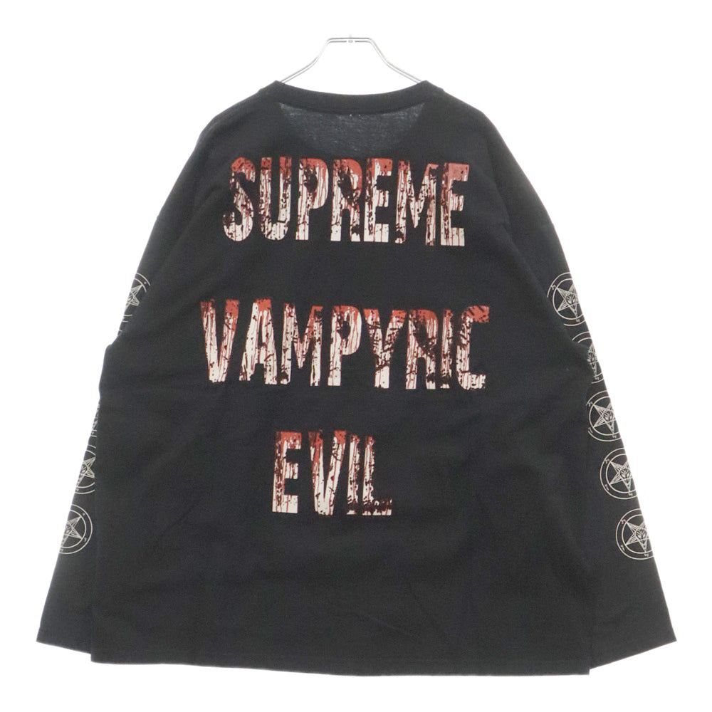 VINTAGE(ヴィンテージ) 00S CRADLE OF FILTH 2007 SUPREME VAMPYRIC EVIL L/S クレイドルオブフィルス 両面プリント 長袖T 長袖カットソー ブラック