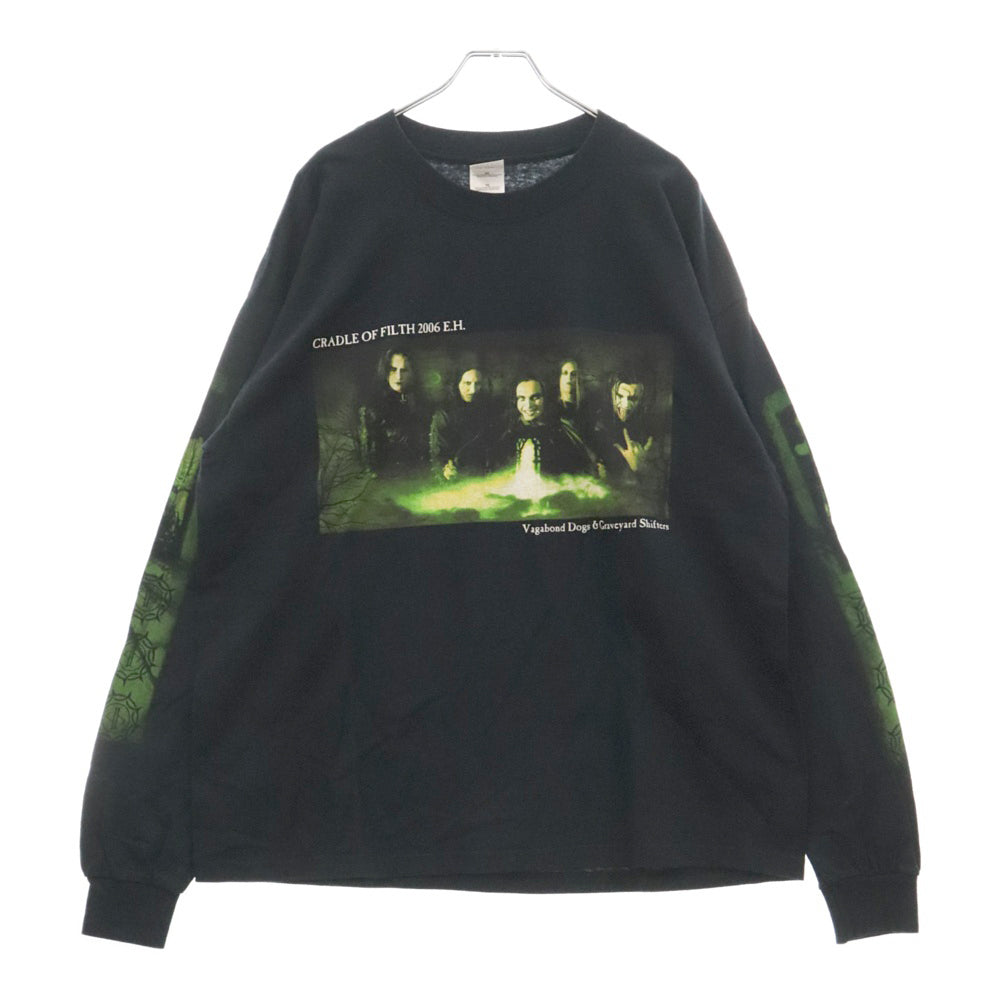 VINTAGE(ヴィンテージ) 00S CRADLE OF FILTH 2006 SAINT DISGUSTUS L/S クレイドルオブフィルス 両面プリント 長袖T 長袖カットソー ブラック