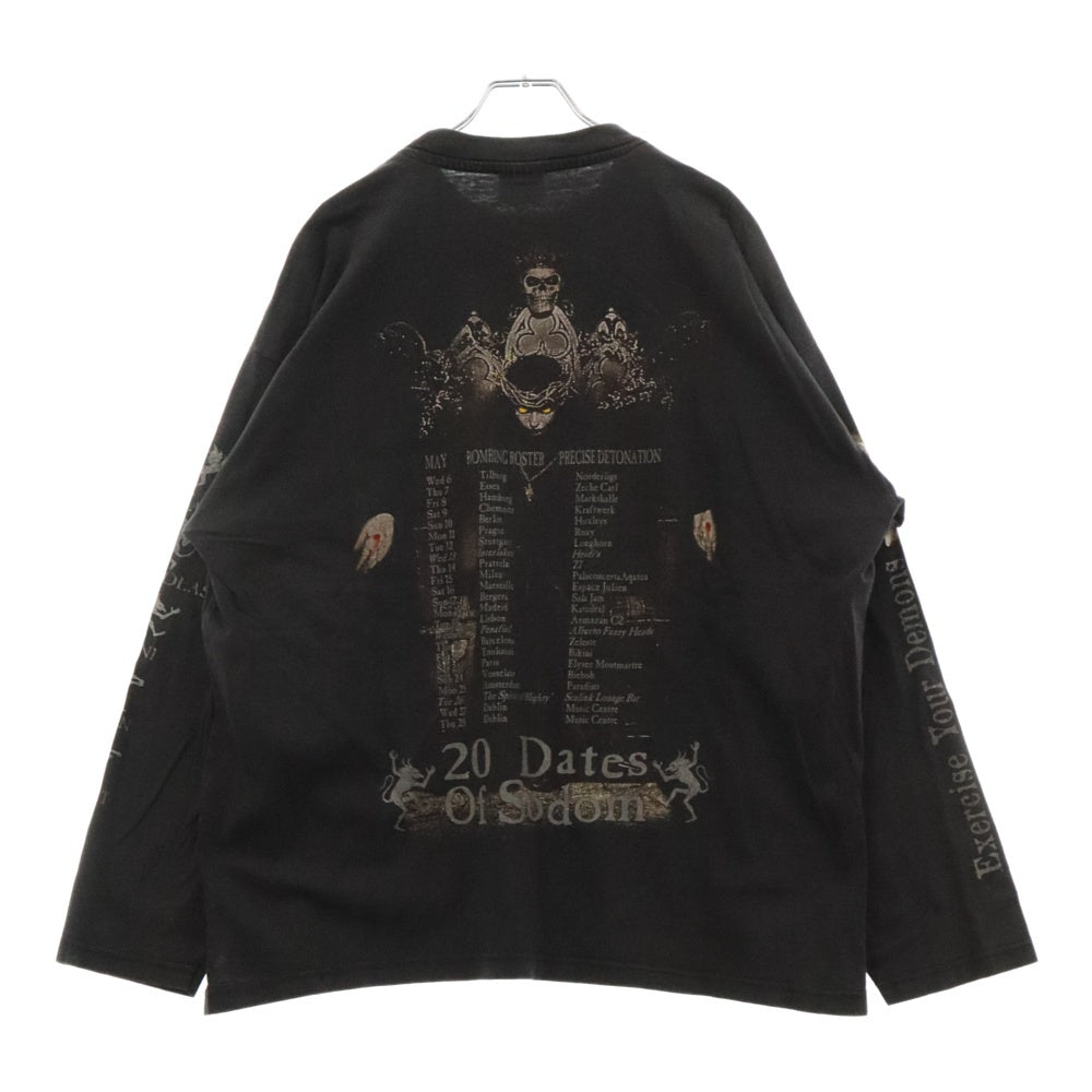 VINTAGE(ヴィンテージ) 90S CRADLE OF FILTH CHAPTER V ~ TOURTURING LS TEE EURO クレイドルオブフィルス 両面プリント 長袖T 長袖カットソー ブラック