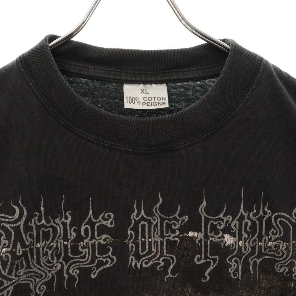 VINTAGE(ヴィンテージ) 90S CRADLE OF FILTH CHAPTER V ~ TOURTURING LS TEE EURO クレイドルオブフィルス 両面プリント 長袖T 長袖カットソー ブラック