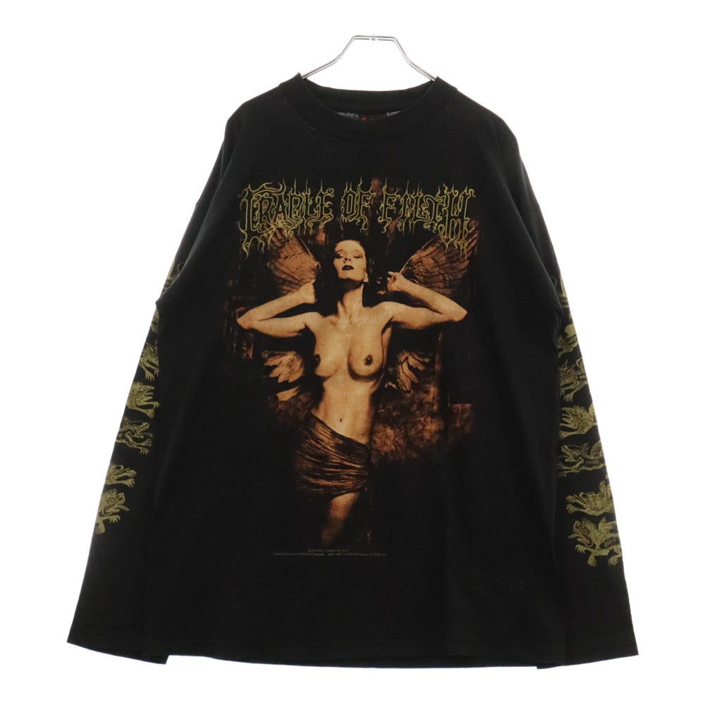 VINTAGE(ヴィンテージ) 90s CRADLE OF FILTH MARTYRED FOR A MORTAL SIN LS TEE クレイドル・オブ・フィルス バンド 両面プリント長袖Tシャツ 長袖カットソー ブラック