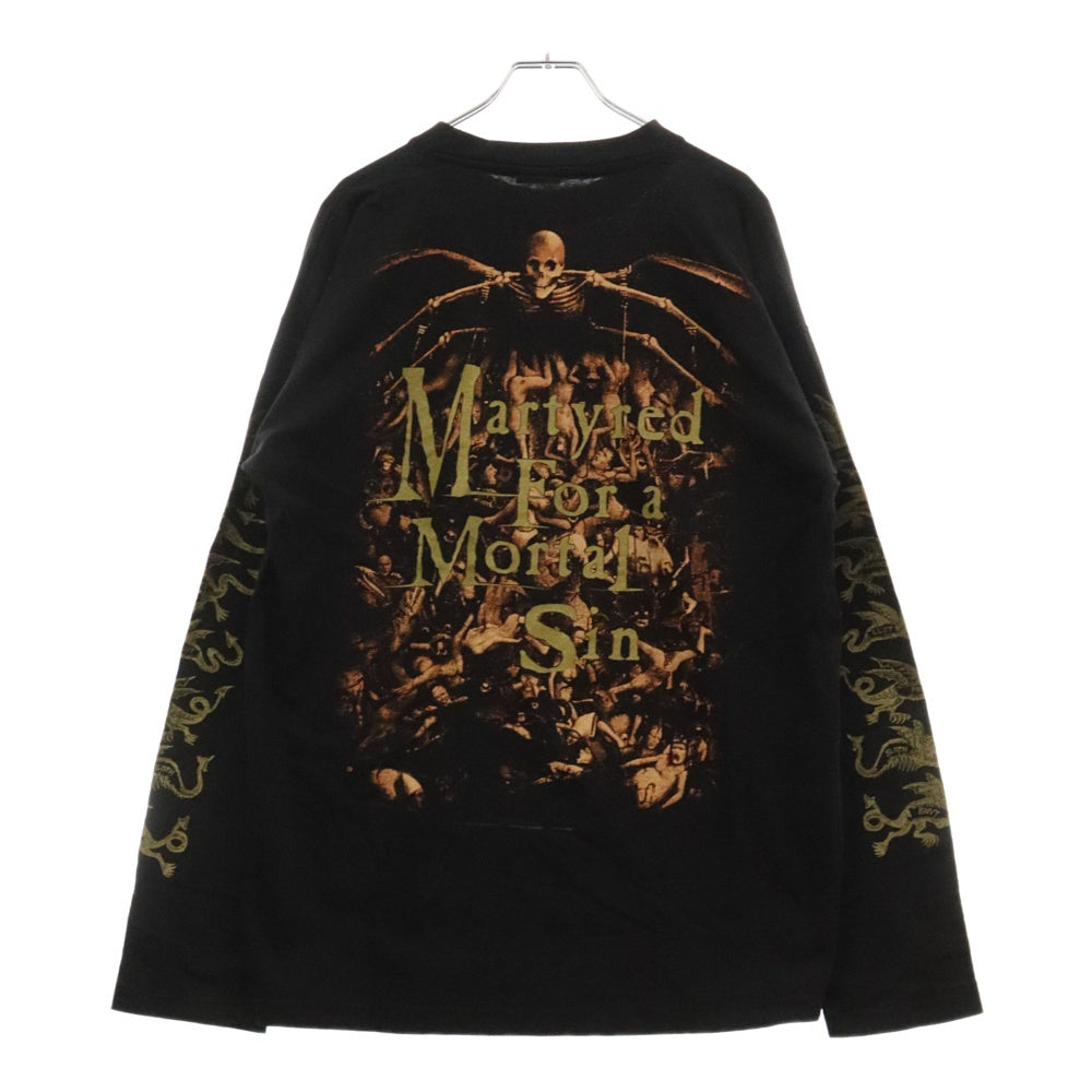 VINTAGE(ヴィンテージ) 90s CRADLE OF FILTH MARTYRED FOR A MORTAL SIN LS TEE クレイドル・オブ・フィルス バンド 両面プリント長袖Tシャツ 長袖カットソー ブラック