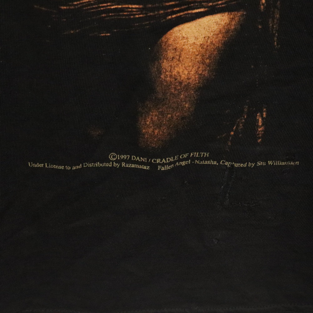 VINTAGE(ヴィンテージ) 90s CRADLE OF FILTH MARTYRED FOR A MORTAL SIN LS TEE クレイドル・オブ・フィルス バンド 両面プリント長袖Tシャツ 長袖カットソー ブラック