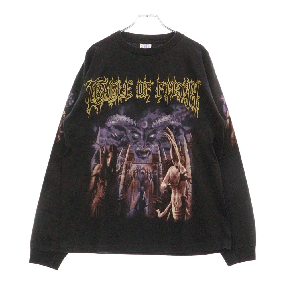 VINTAGE(ヴィンテージ) 00s CRADLE OF FILTH MIDIAN TORTURED L/S クレイドルオブフィルス 両面プリント Tシャツ 長袖カットソー ブラック