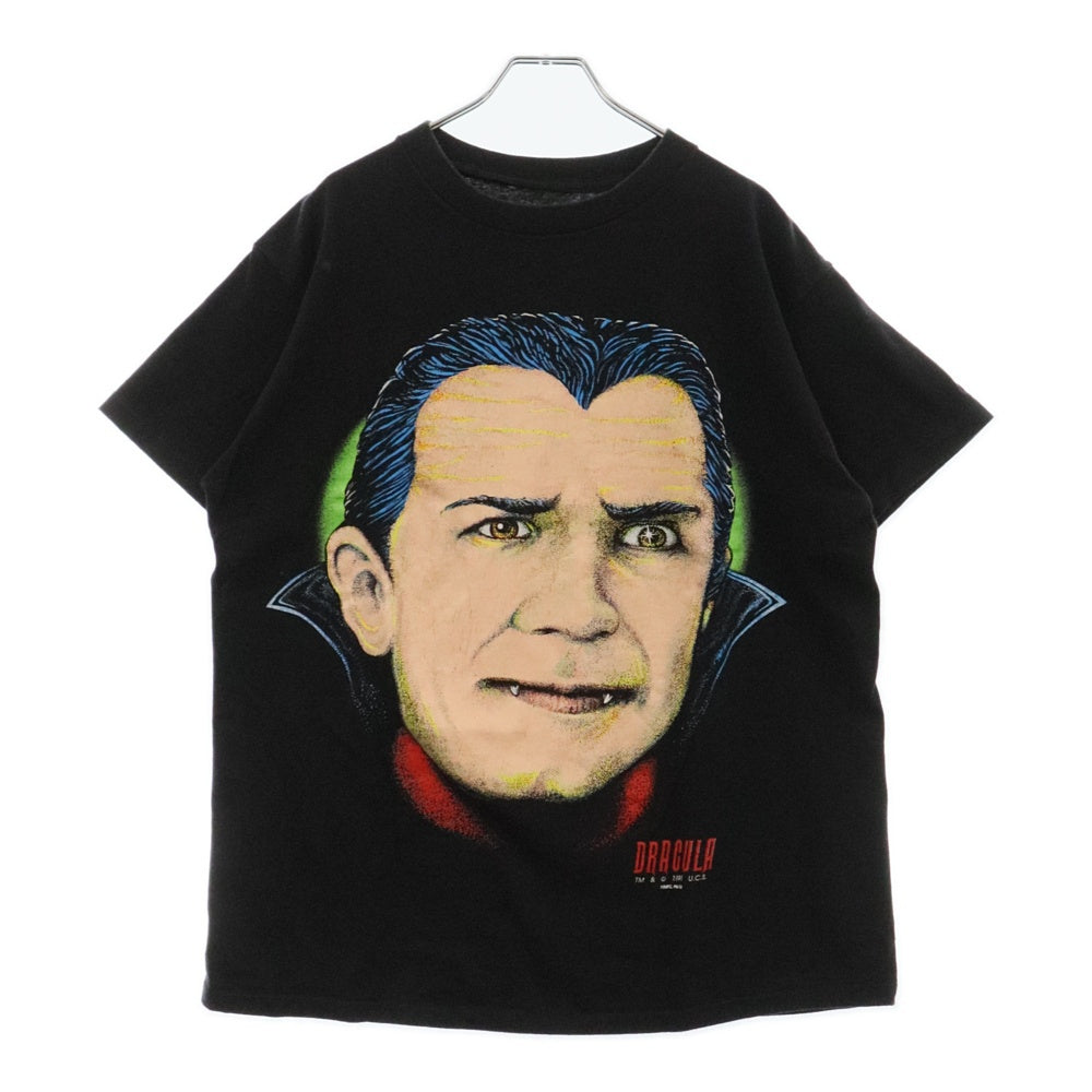 VINTAGE(ヴィンテージ) 90s BELA LUGOSI DRACULA PORTRAIT MOVIE TEE ベラルゴシ ドラキュラ フロントプリント Tシャツ 半袖 カットソー ブラック