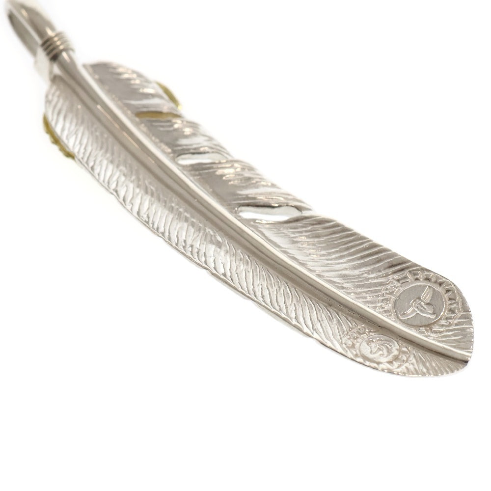 TADY & KING(タディアンドキング) K18ハートSVフェザー 上金特大フェザー左向き シルバー/ゴールド