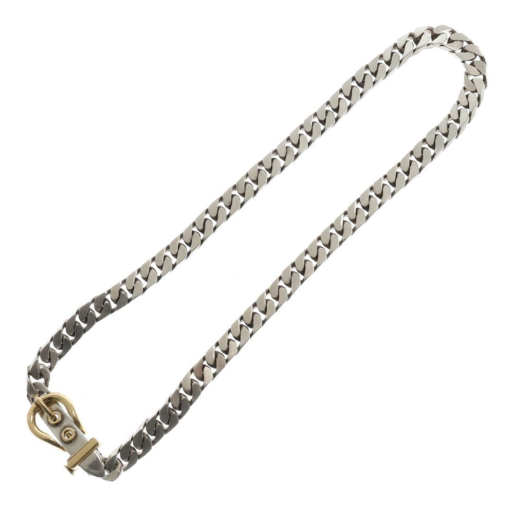 HERMES(エルメス) VINTAGE Boucle Sellier Necklace PM 750Gold & 800Silver ブックルセリエ コンビ ネックレス ゴールド/シルバー
