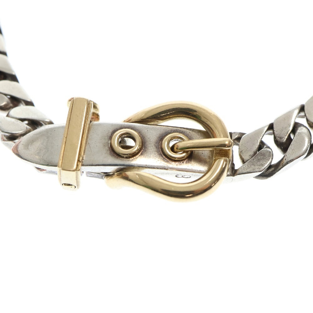 HERMES(エルメス) VINTAGE Boucle Sellier Necklace PM 750Gold & 800Silver ブックルセリエ コンビ ネックレス ゴールド/シルバー