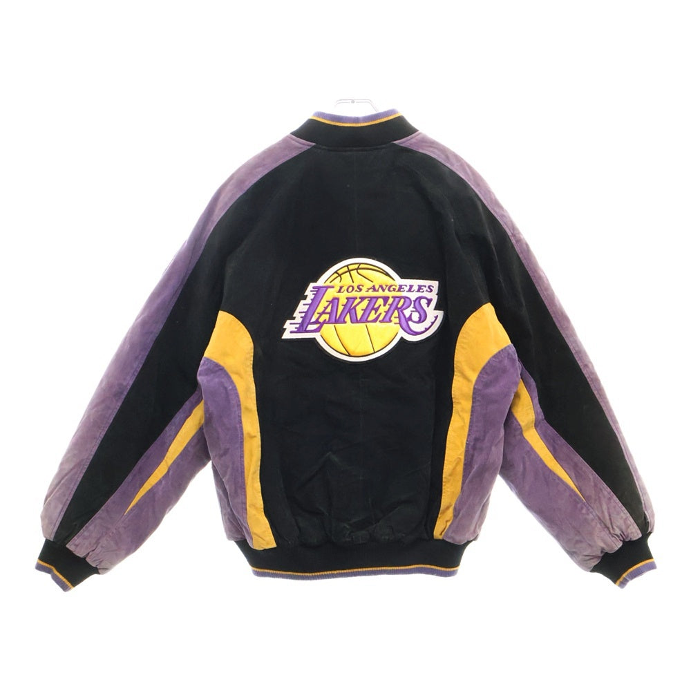 VINTAGE(ヴィンテージ) LAKERS レイカーズ スタジアム ジャンパー バックワッペン ブルゾン ブラック
