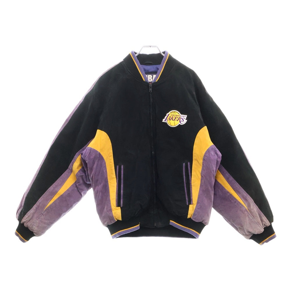 VINTAGE(ヴィンテージ) LAKERS レイカーズ スタジアム ジャンパー バックワッペン ブルゾン ブラック
