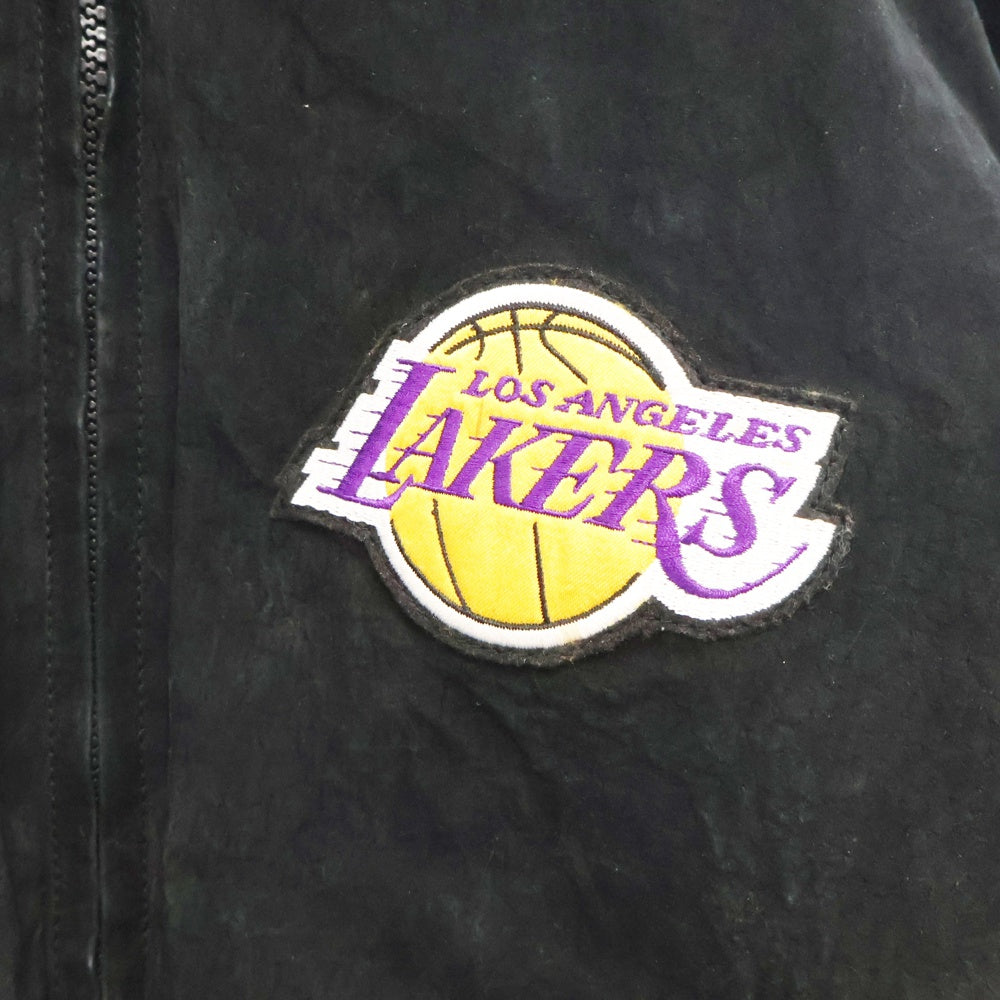 VINTAGE(ヴィンテージ) LAKERS レイカーズ スタジアム ジャンパー バックワッペン ブルゾン ブラック