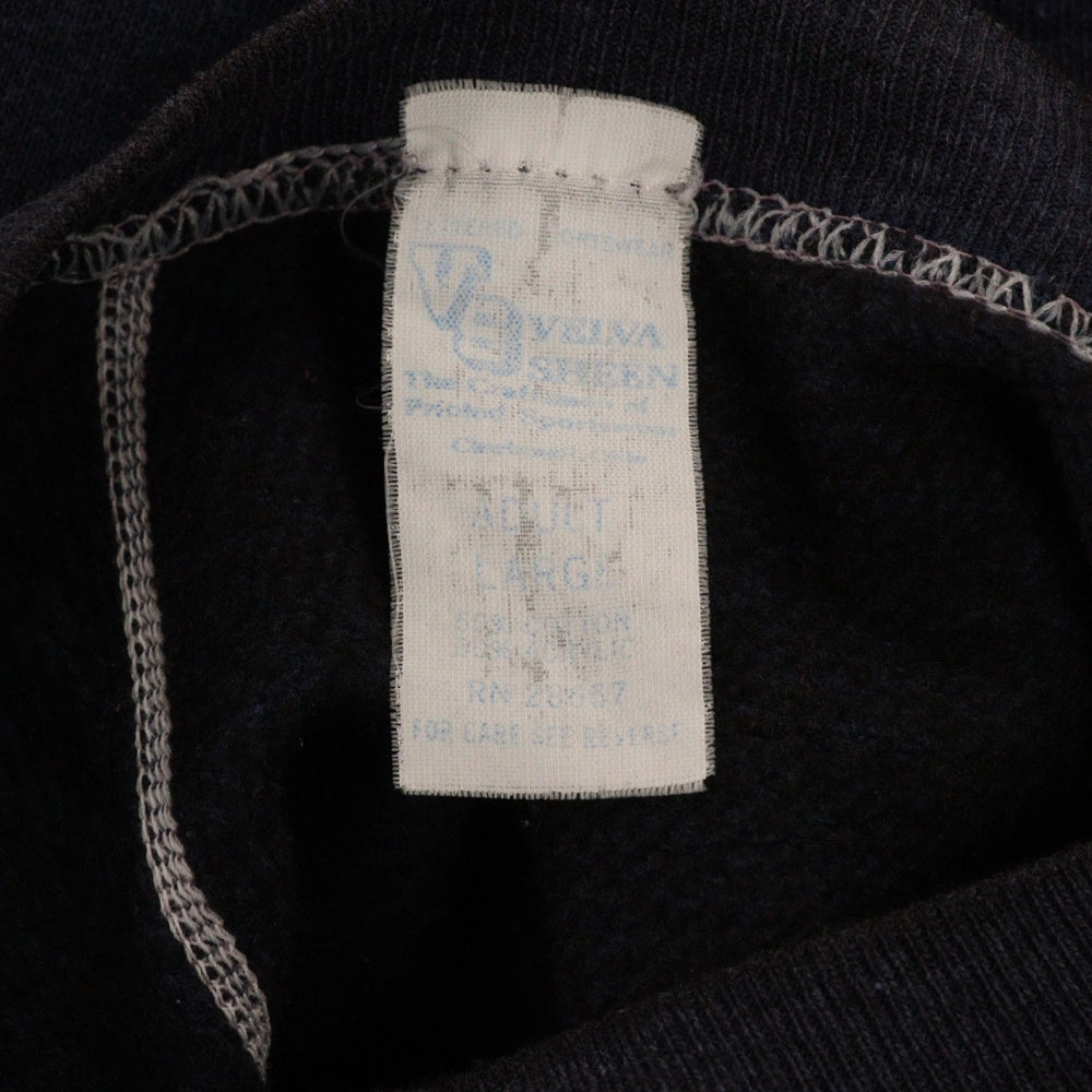VINTAGE(ヴィンテージ) 70s Velvasheen SHOESMITH SCHOOL ヴェルバシーン 3段プリント カレッジ スウェット ネイビー