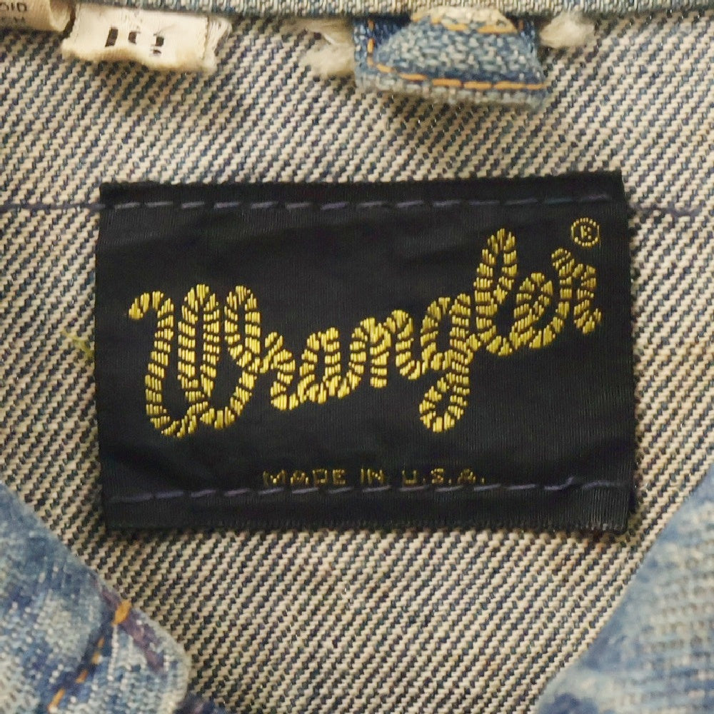 Wrangler(ラングラー) 70s Vintage Denim Jacket Made in USA Gジャン デニム ジャケット インディゴ レディース