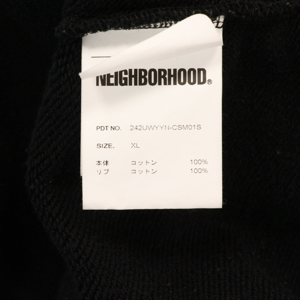 NEIGHBORHOOD(ネイバーフッド) X YOHJI YAMAMOTO SWEAT SHIRT 242UWYYN-CSM01S ヨウジヤマモト クルーネック スウェット トレーナー ブラック