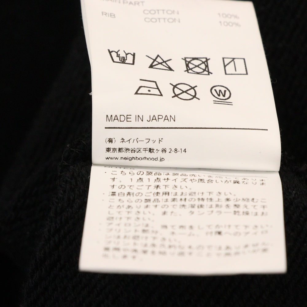 NEIGHBORHOOD(ネイバーフッド) X YOHJI YAMAMOTO SWEAT SHIRT 242UWYYN-CSM01S ヨウジヤマモト クルーネック スウェット トレーナー ブラック